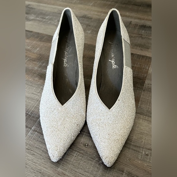 Free People White Sparkle Florence Heel - Picture 3 of 8